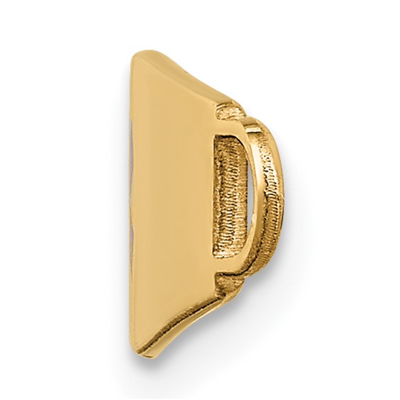 14k 34x8mm Red Enameled Oval Shape Medical ID Plate