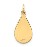 14K Yellow Gold 20x 11.5mm Teardrop Non-enameled Medical Jewelry Pendant view 4