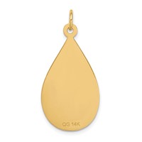 14K Yellow Gold 28x 16mm Teardrop Non-enameled Medical Jewelry Pendant view 4