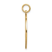 14K 22mm Yellow Gold Round Non-enameled Medical Jewelry Pendant view 2