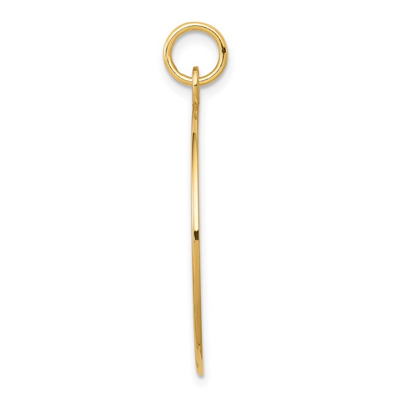 14k 25mm Round Red Enameled Medical Jewelry Pendant