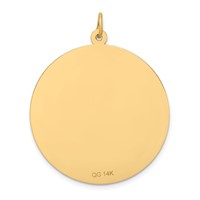 14K 32mm Yellow Gold Round Non-enameled Medical Jewelry Pendant view 4