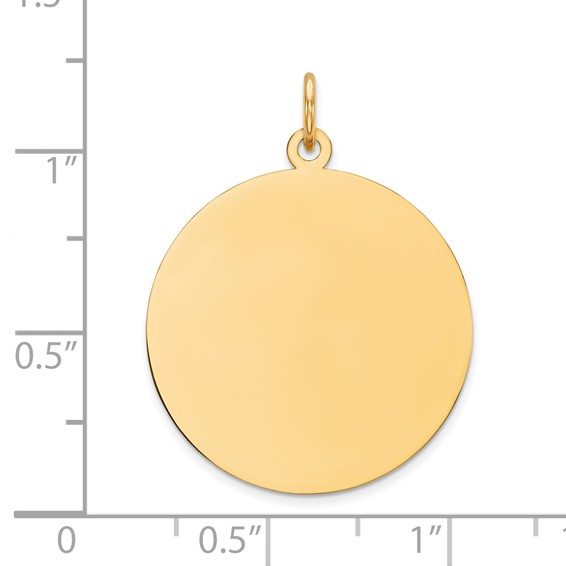 10K  Plain .032 Gauge 22.75x22.75mm Circular Engravable Disc Charm