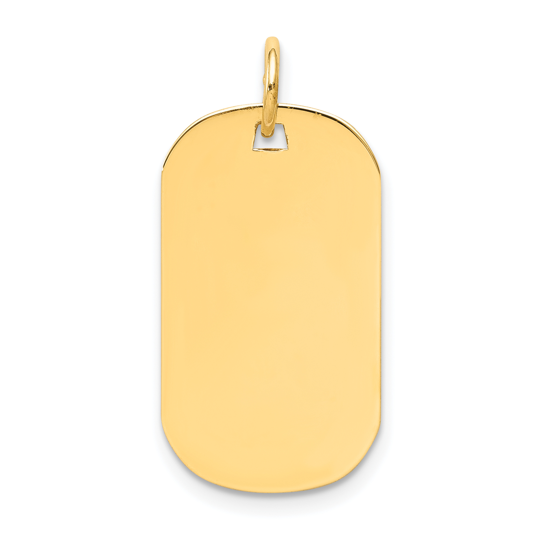 14k Plain .011 Gauge Engraveable Dog Tag Disc Charm (XM550/11)