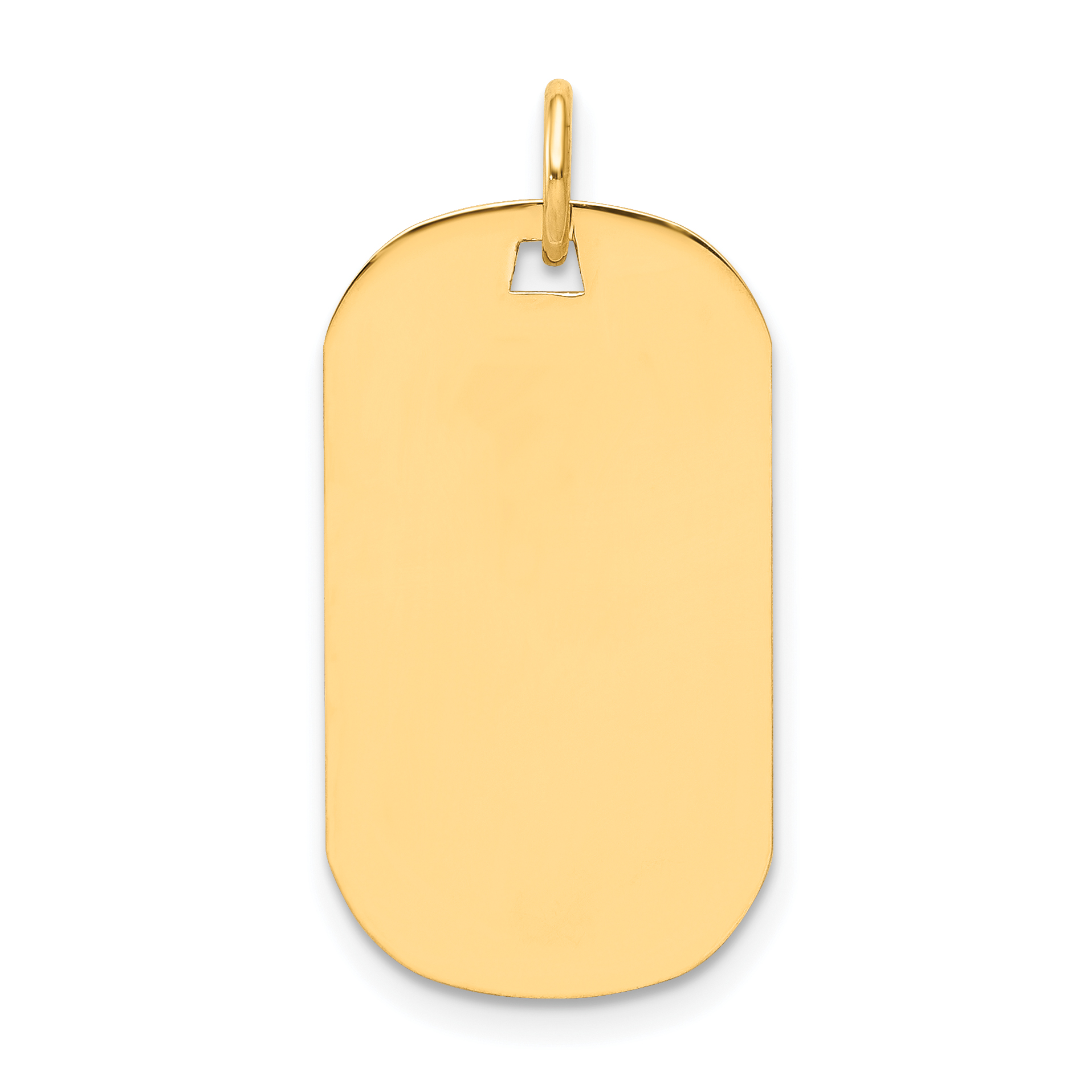 14k Plain .027 Gauge Engraveable Dog Tag Disc Charm (XM551/27)