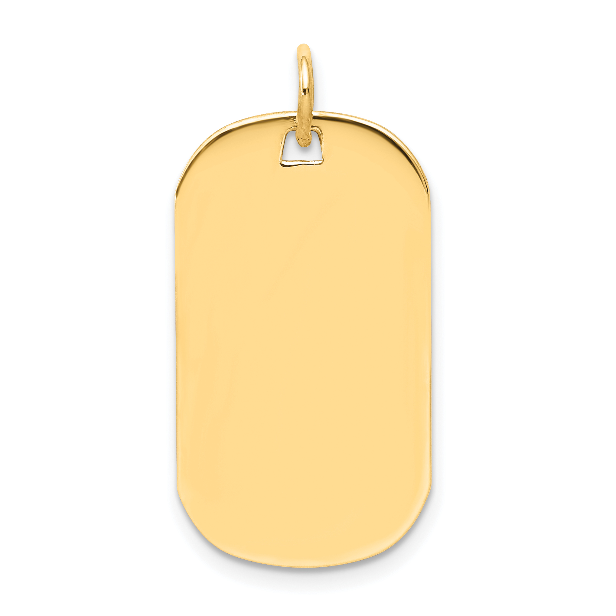 14k Plain .013 Gauge Engraveable Dog Tag Disc Charm (XM552/13)