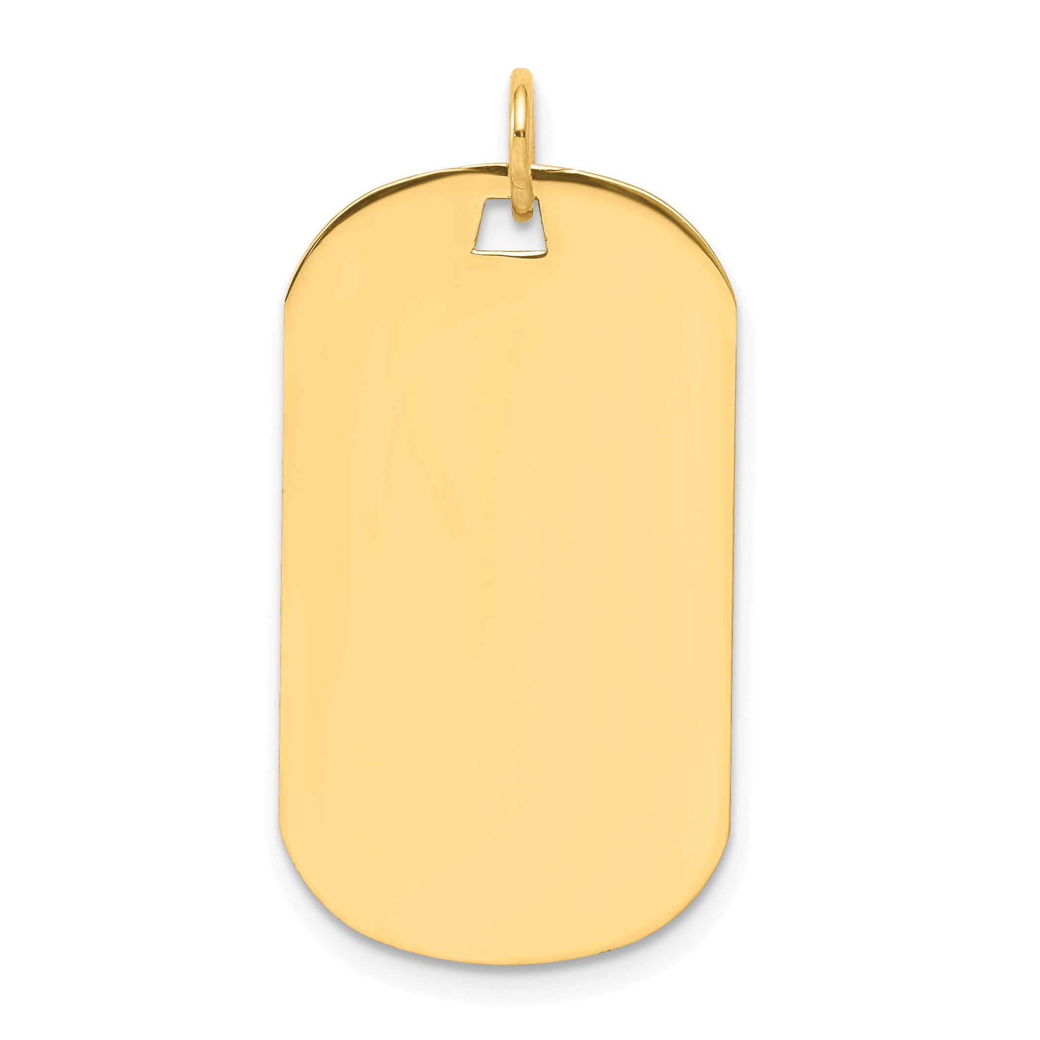 14k Plain .009 Gauge Engraveable Dog Tag Disc Charm (XM553/09)