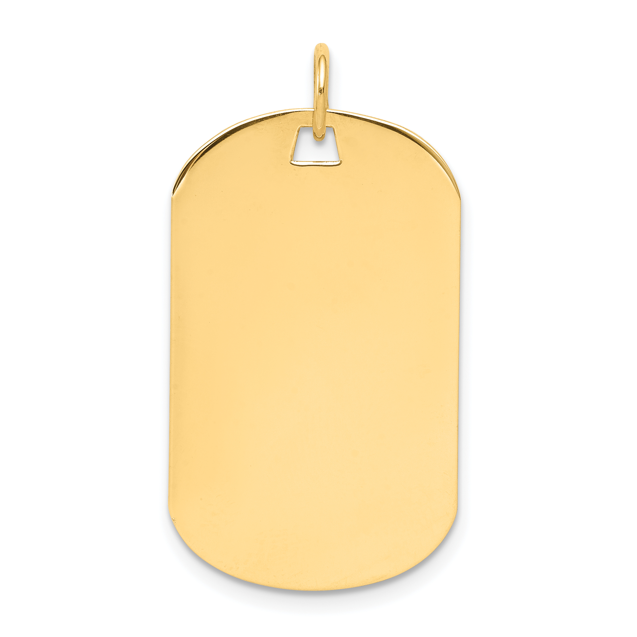 14k Plain .035 Gauge Engraveable Dog Tag Disc Charm (XM554/35)