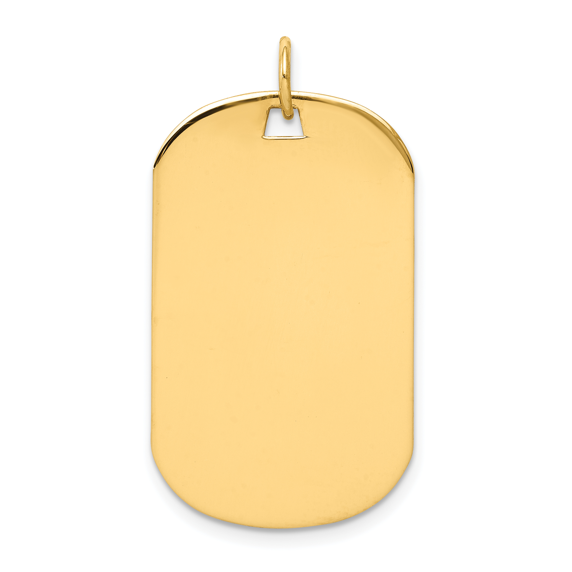14k Plain .013 Gauge Engraveable Dog Tag Disc Charm (XM555/13)