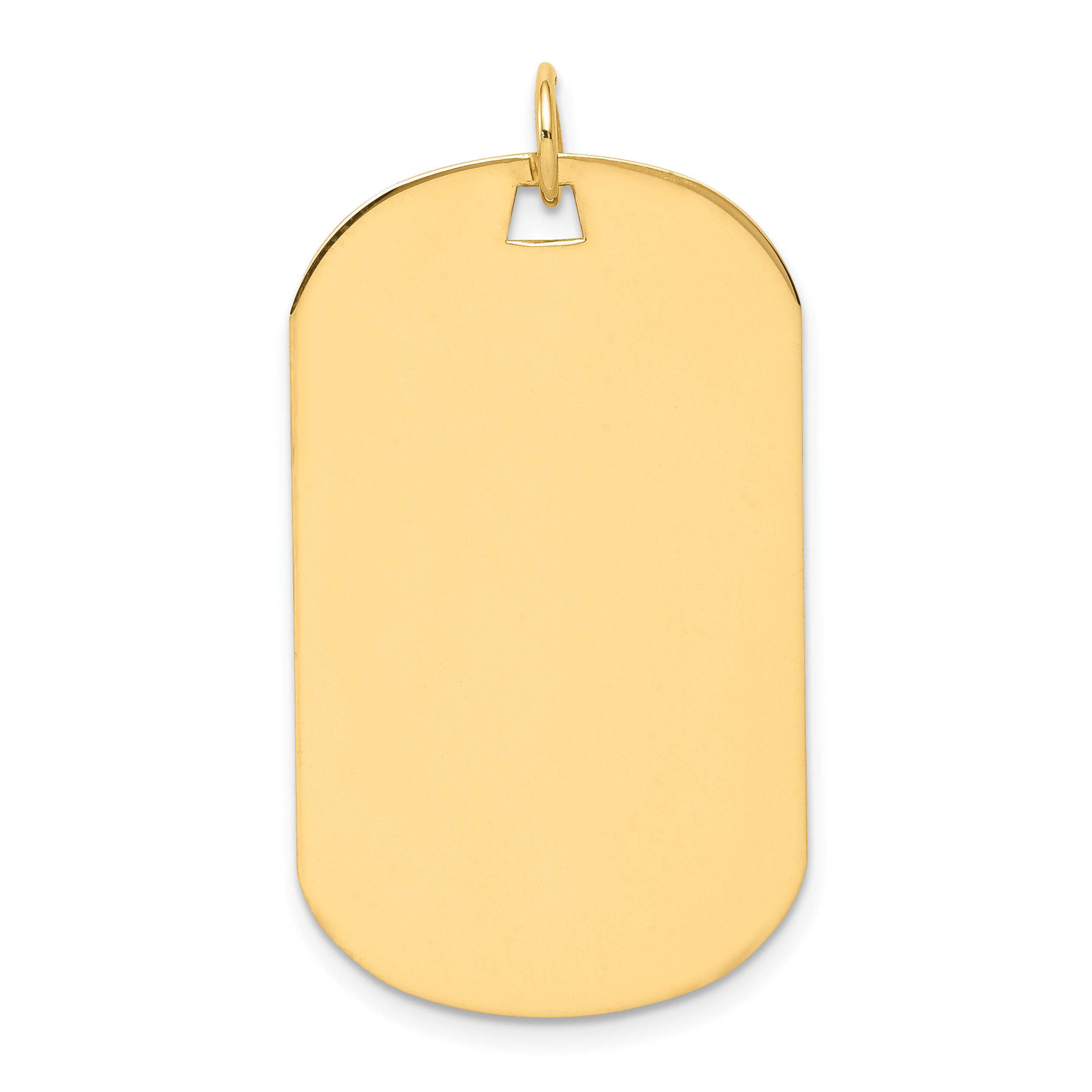 14k Plain .035 Gauge Engraveable Dog Tag Disc Charm (XM557/35)
