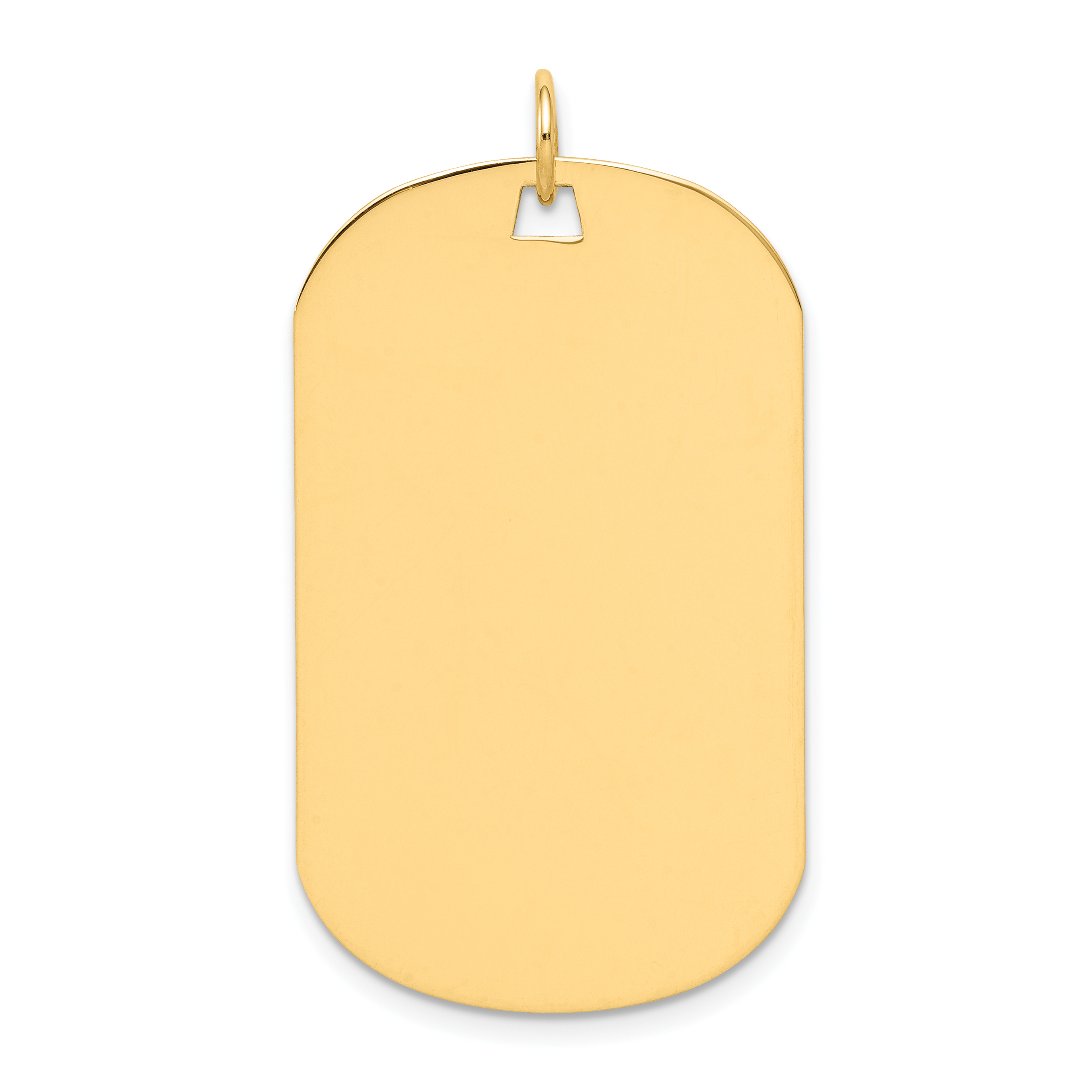 14k Plain .027 Gauge Engraveable Dog Tag Disc Charm (XM559/27)