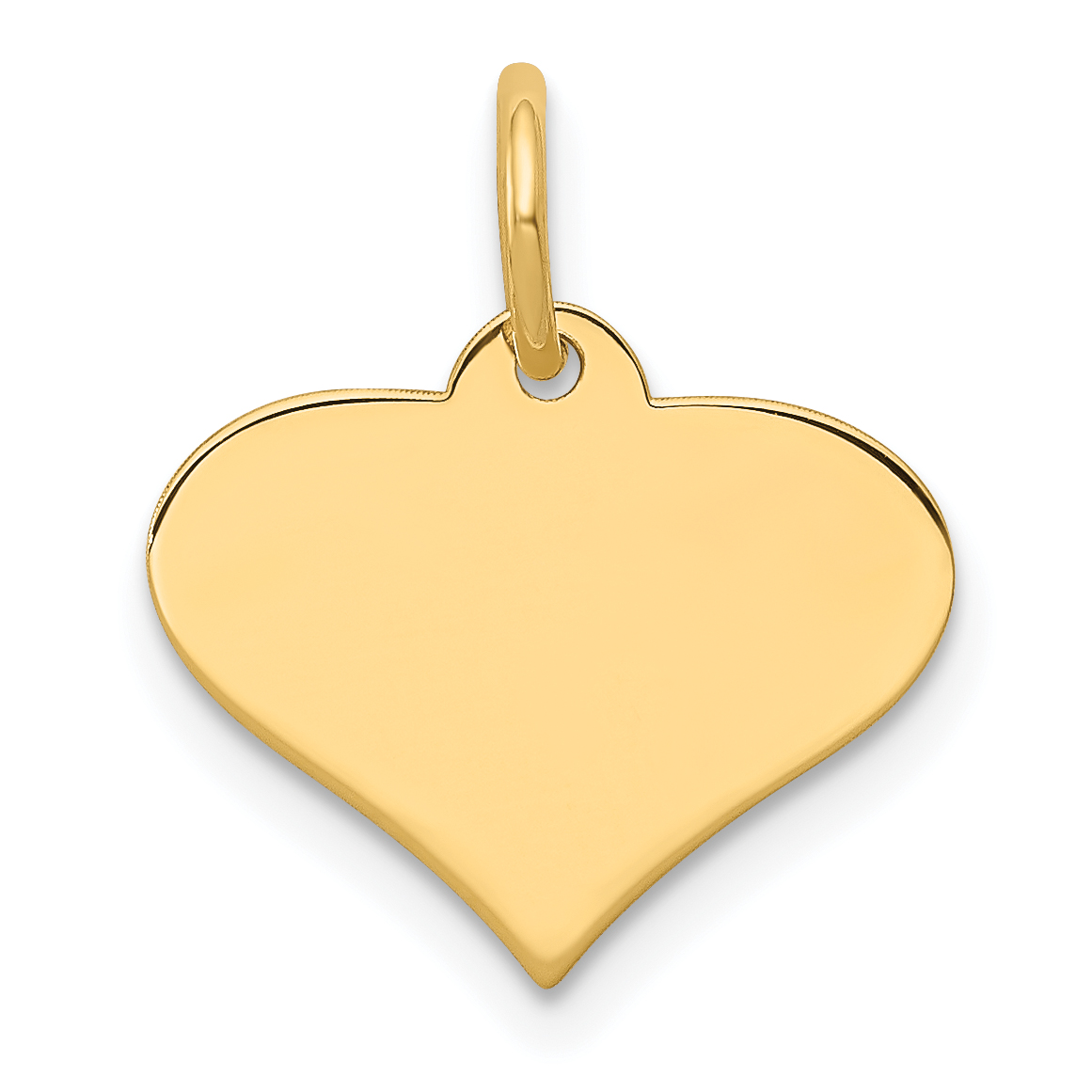 14k Plain .009 Gauge Engraveable Heart Disc Charm (XM565/09)