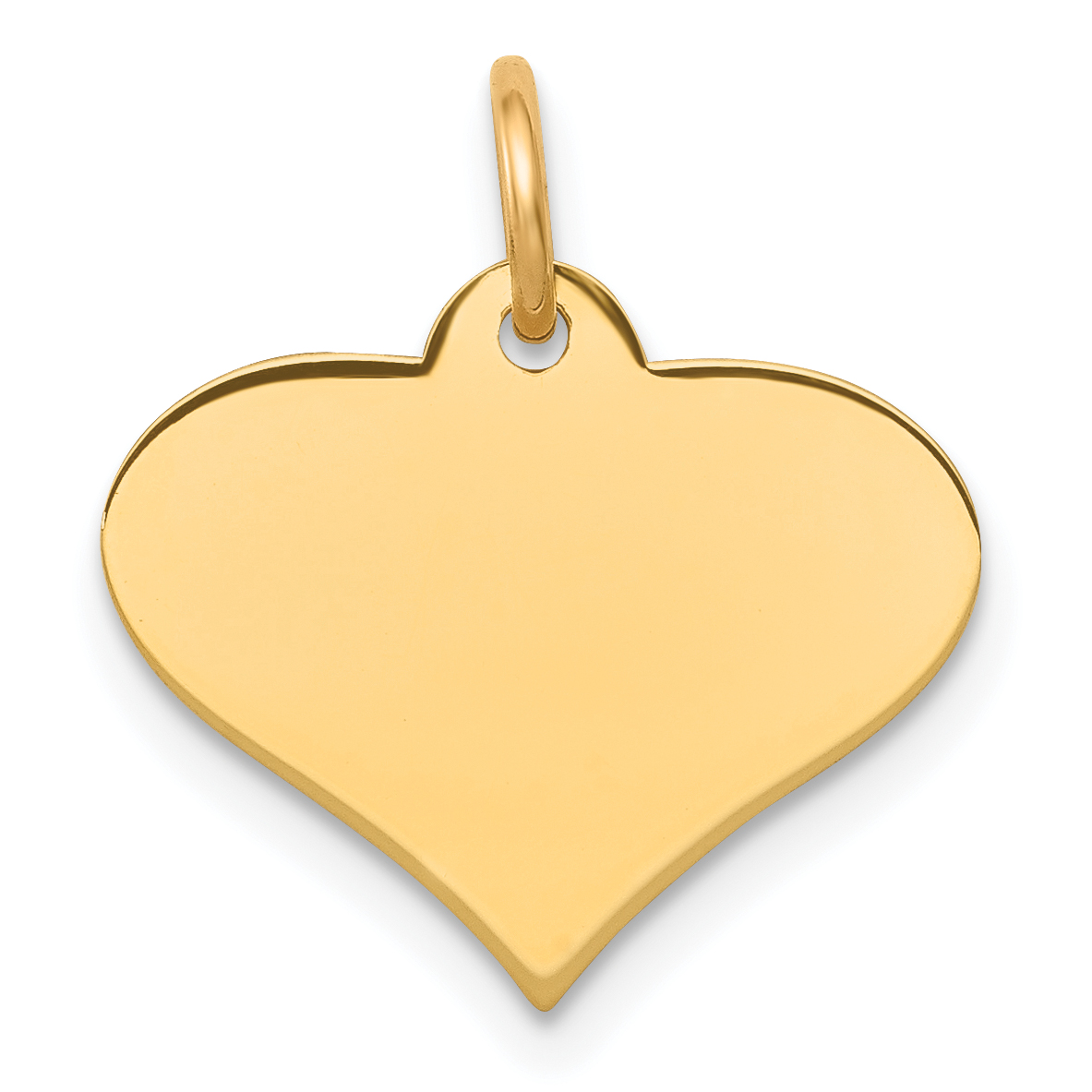14k Plain .009 Gauge Engraveable Heart Disc Charm (XM566/09)