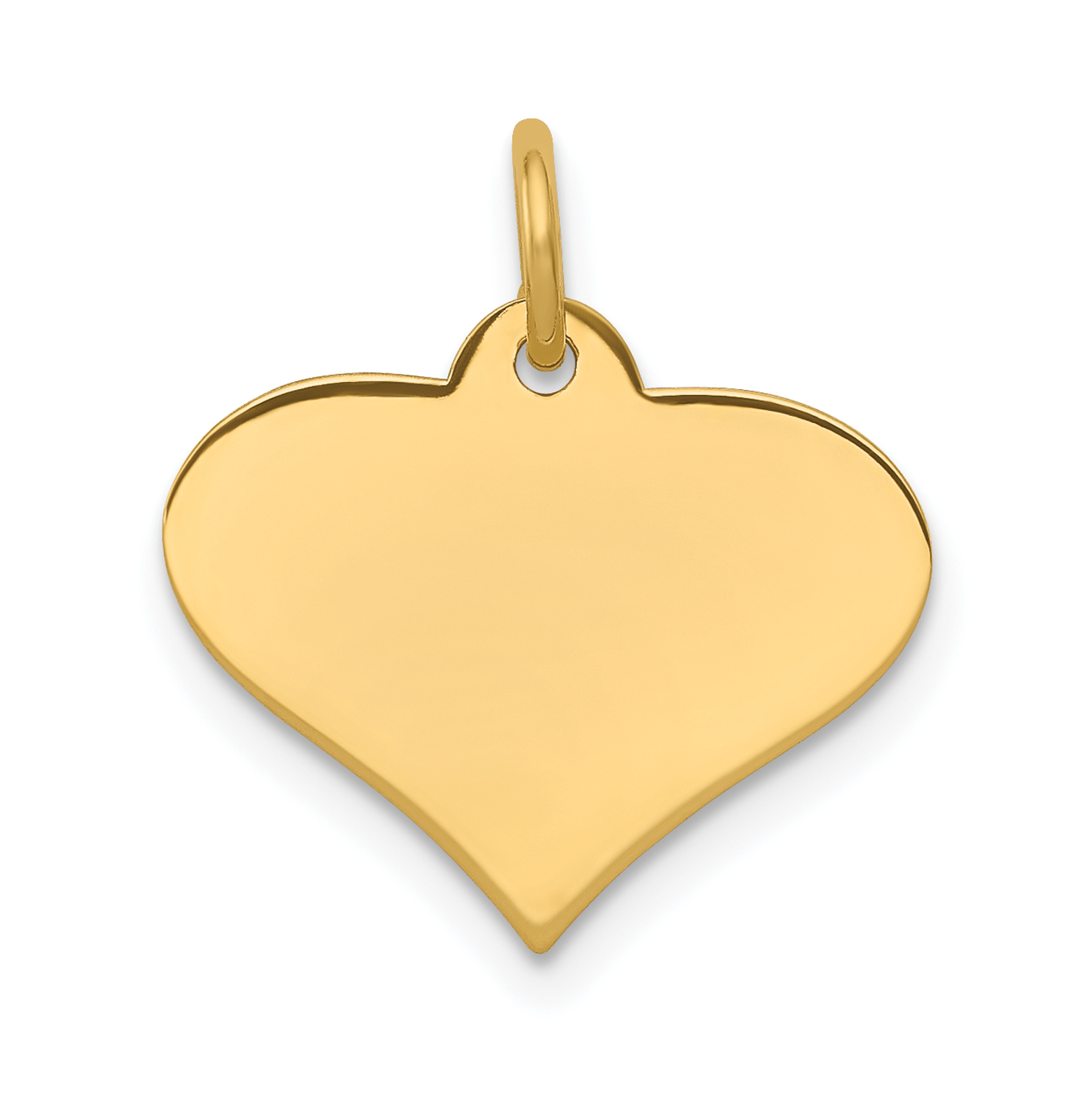 14k Plain .018 Gauge Engraveable Heart Disc Charm (XM567/18)