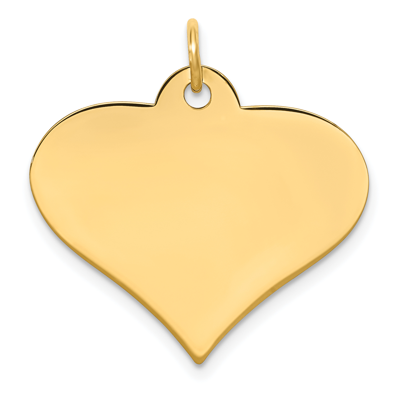 14k Plain .018 Gauge Engraveable Heart Disc Charm (XM571/18)