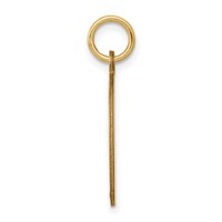 14K Yellow Gold Charm with Black Enamel Edge.027 Gauge Round Engravable 17mm Disc view 2