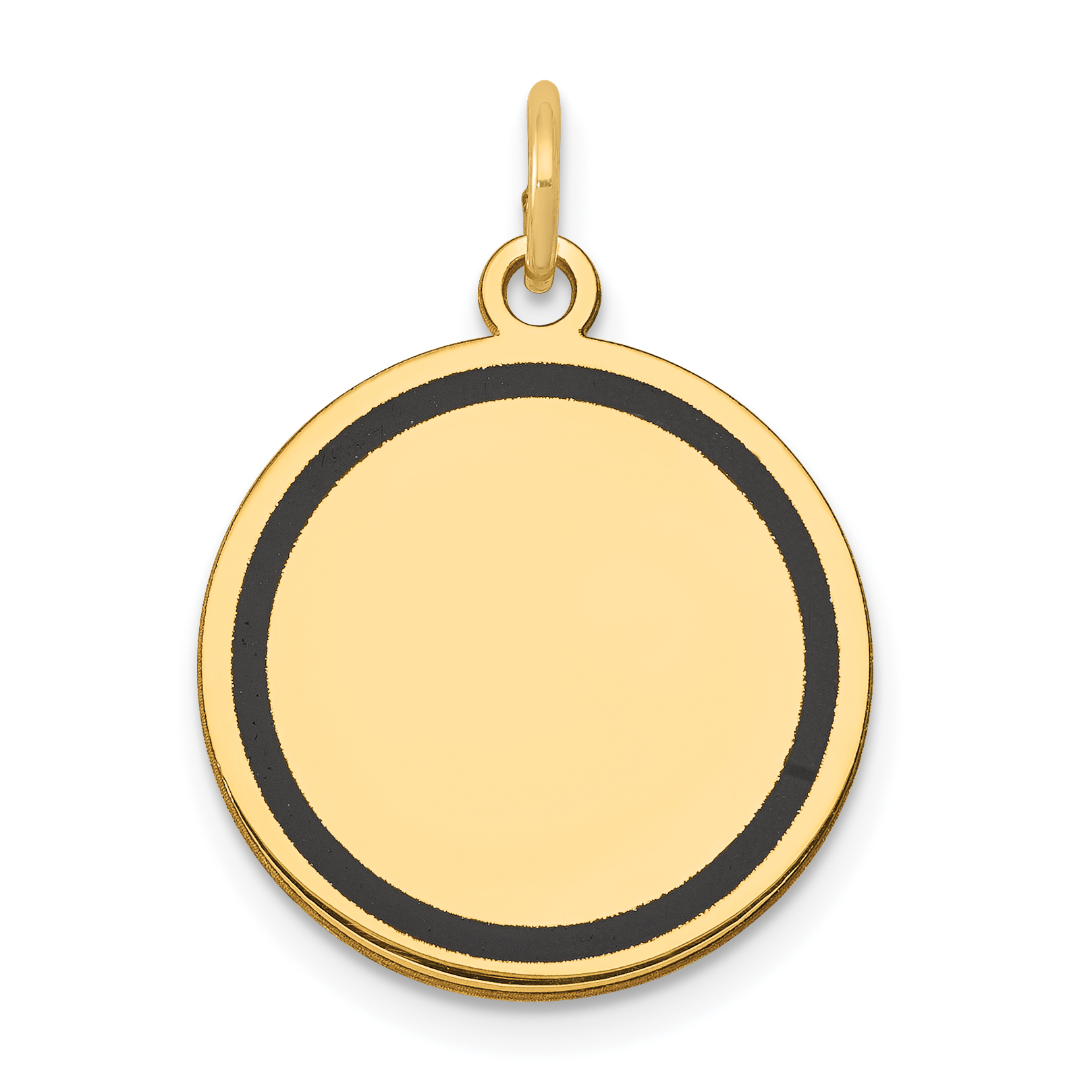 14k w/Enamel .027 Gauge Circular Engravable Disc Charm (XM611/27)