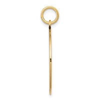 14K with Black Enamel Edge .027 Gauge Round Engravable 23mm Disc Charm view 2