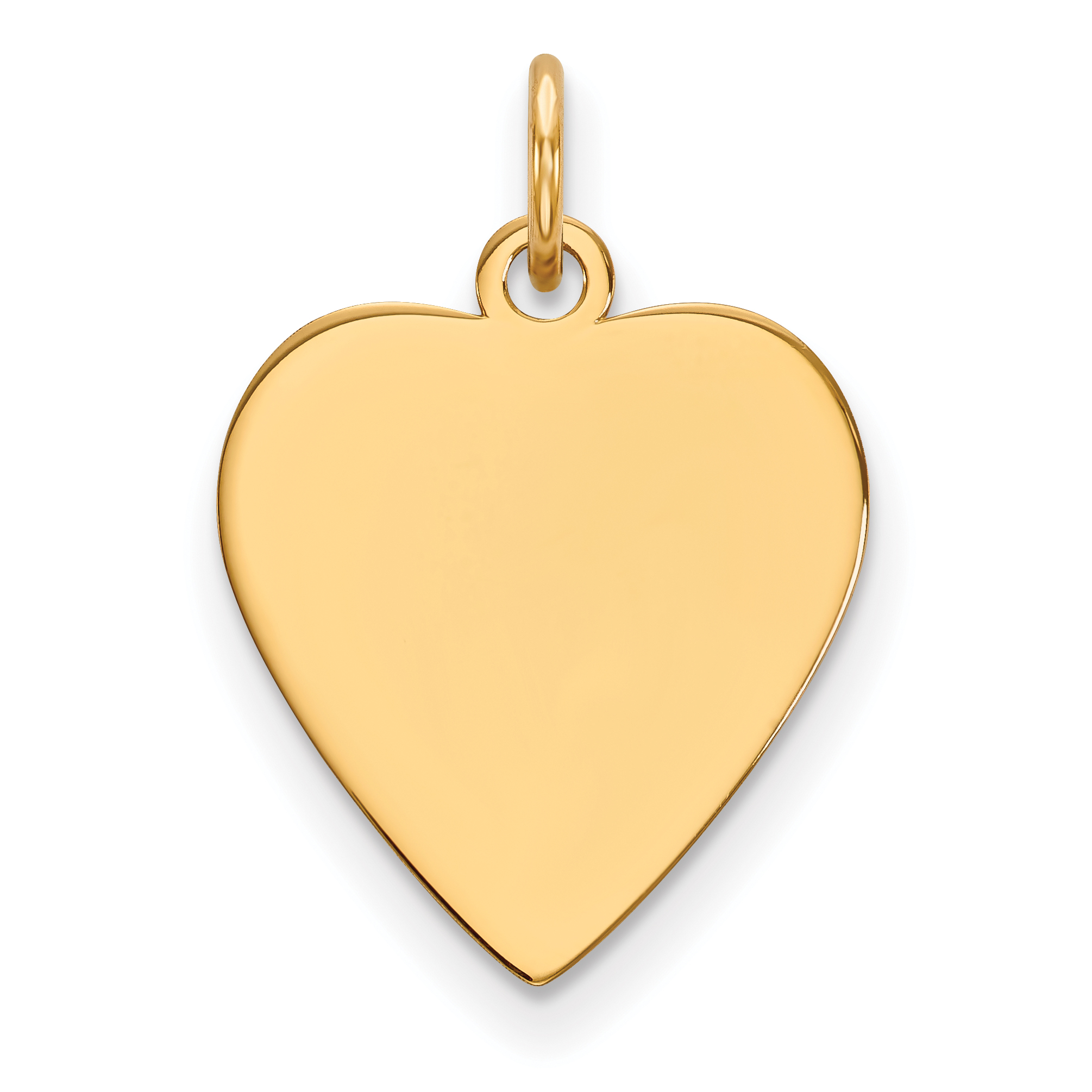 14k Plain .009 Gauge Heart Engravable Disc Charm (XM622/09)