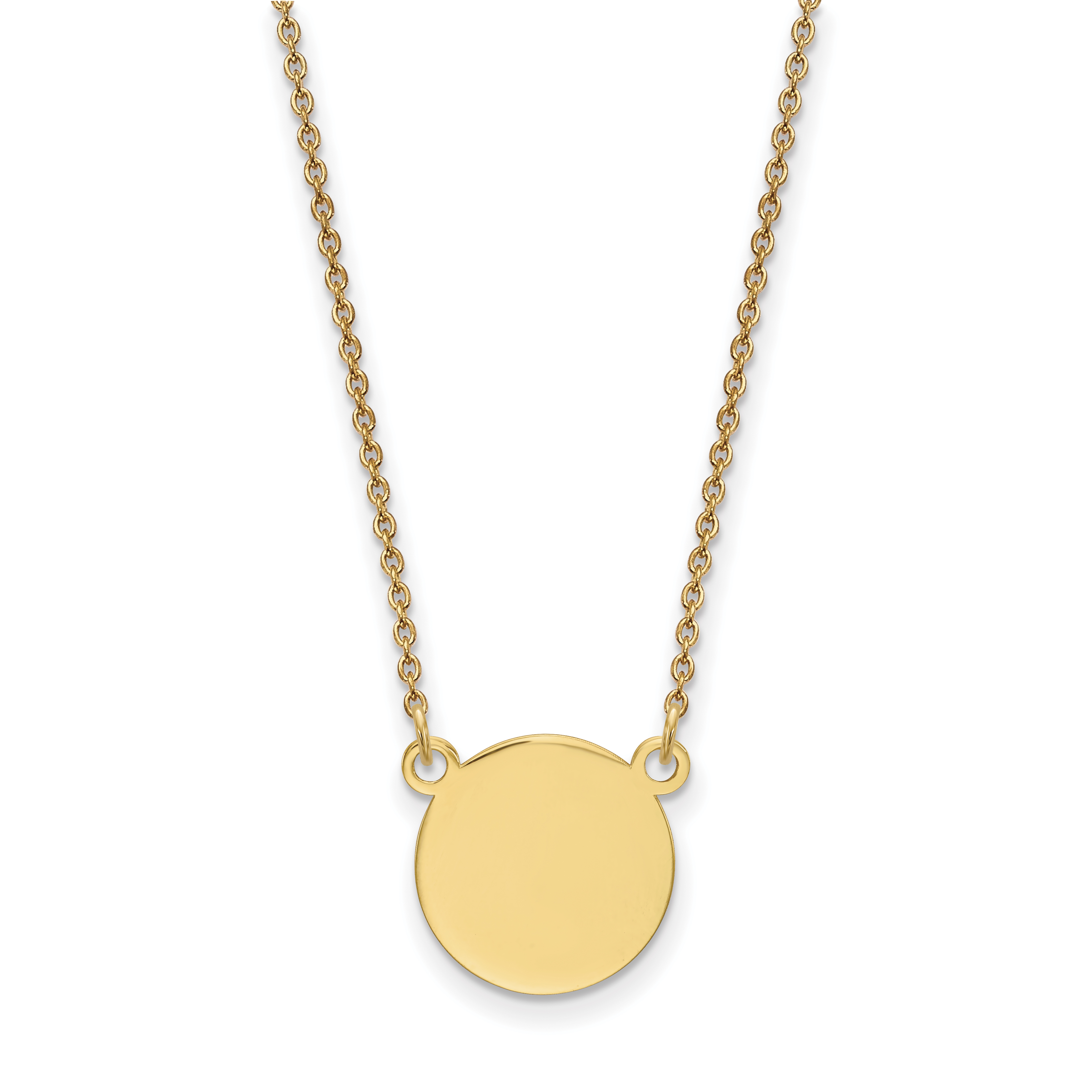 14k Plain .018 Gauge Circular Engravable Disc 18in Necklace (XM623/18-18)