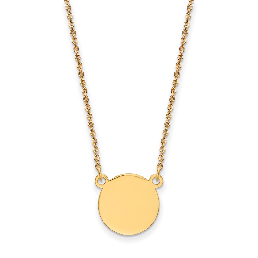 14k Plain .018 Gauge Circular Engravable Disc 18in Necklace (XM623/18-18)