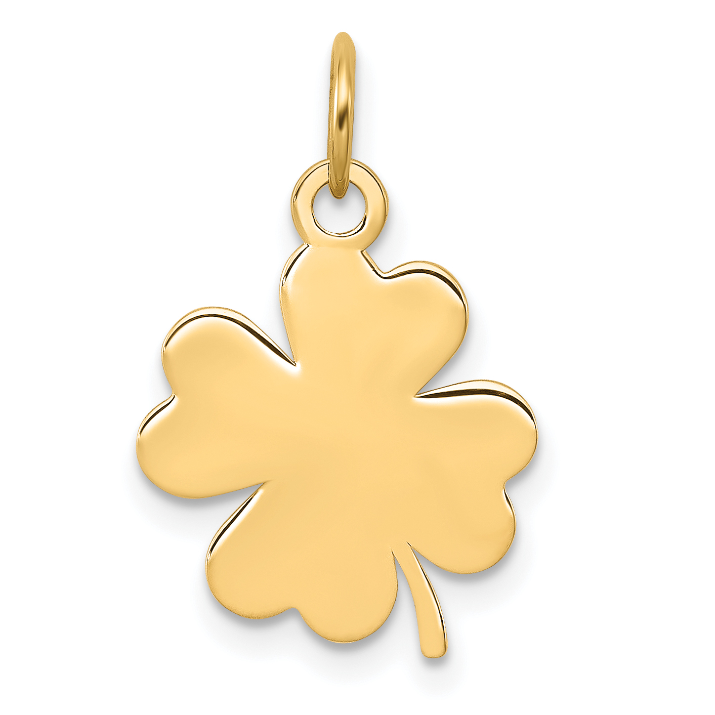14k Plain .018 Gauge Engravable Clover Disc Charm (XM635/18)