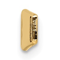14K Yellow Gold Polished 19x5mm Centered Red Epoxy Enameled Medical ID Soft Diamond Shape Plate # 813 view 2