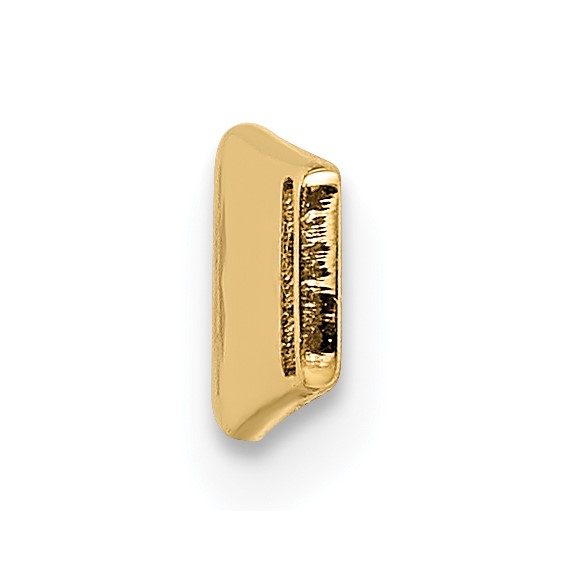 14k Polished 19x5mm Centered Red Epoxy Enameled Medical ID Soft Diamond Shape Plate # 813