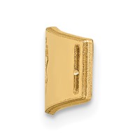 14K Yellow Gold Polished 24x 7mm Centered Red Epoxy Enameled Medical ID Soft Diamond Shape Plate # 816 view 2