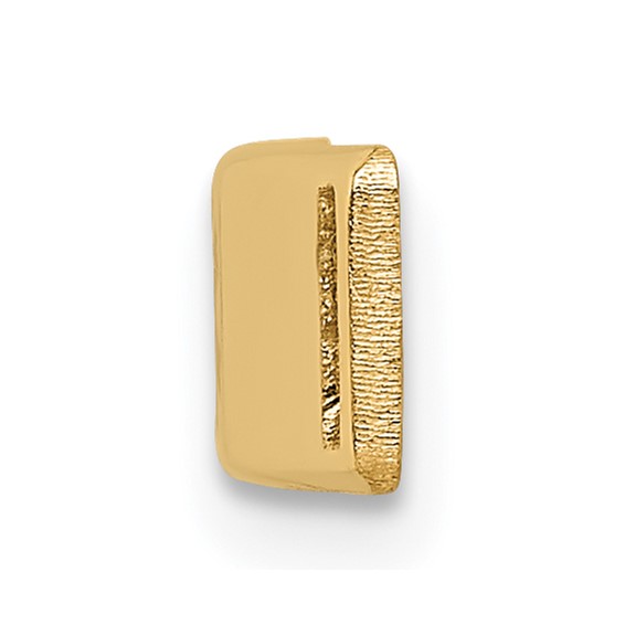 14k Polished 24x5mm Centered Red Epoxy Enameled Medical ID Plate # 816