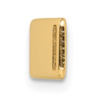 14K Yellow Gold 35x 6mm Centered Red Epoxy Enameled Medical ID Plate # 817 view 2