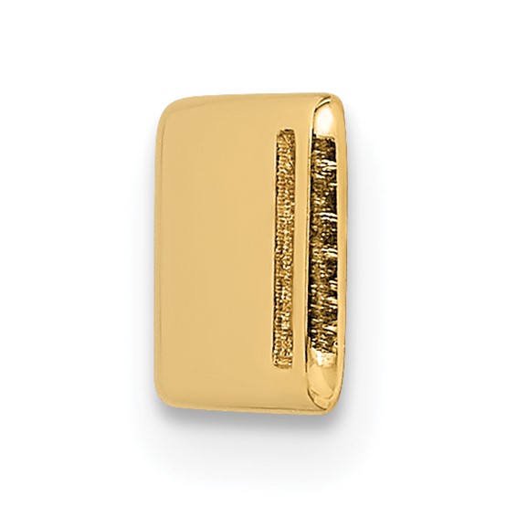 14K 35x6mm Centered Red Epoxy Enameled Medical ID Plate # 817