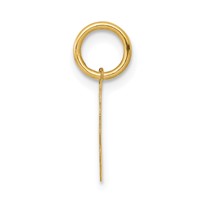 14K Yellow Gold Boy Head on.009 Gauge 10mm Engravable Scalloped Disc Charm view 2