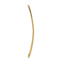14K Yellow Gold 39x 13mm Centered Red Epoxy Enameled Soft Diamond Shape Medical ID Plate # 820 view 4