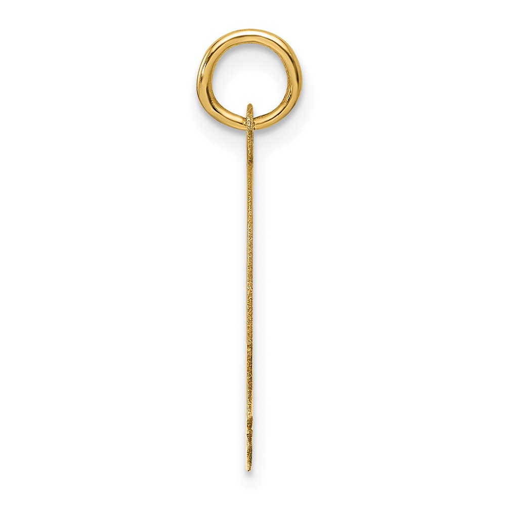 14k Plain Medium .013 Gauge Facing Right Engravable Boy Head Charm (XM661/13)