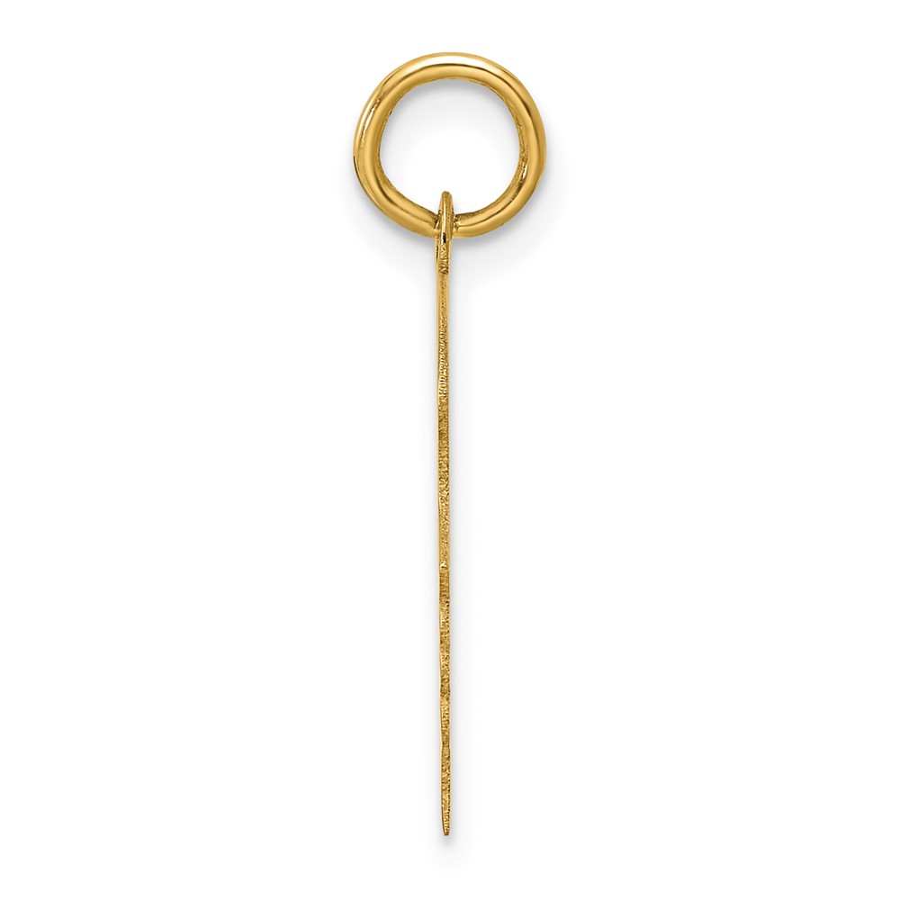 14k Plain Medium .013 Gauge Facing Right Engravable Girl Head Charm (XM662/13)