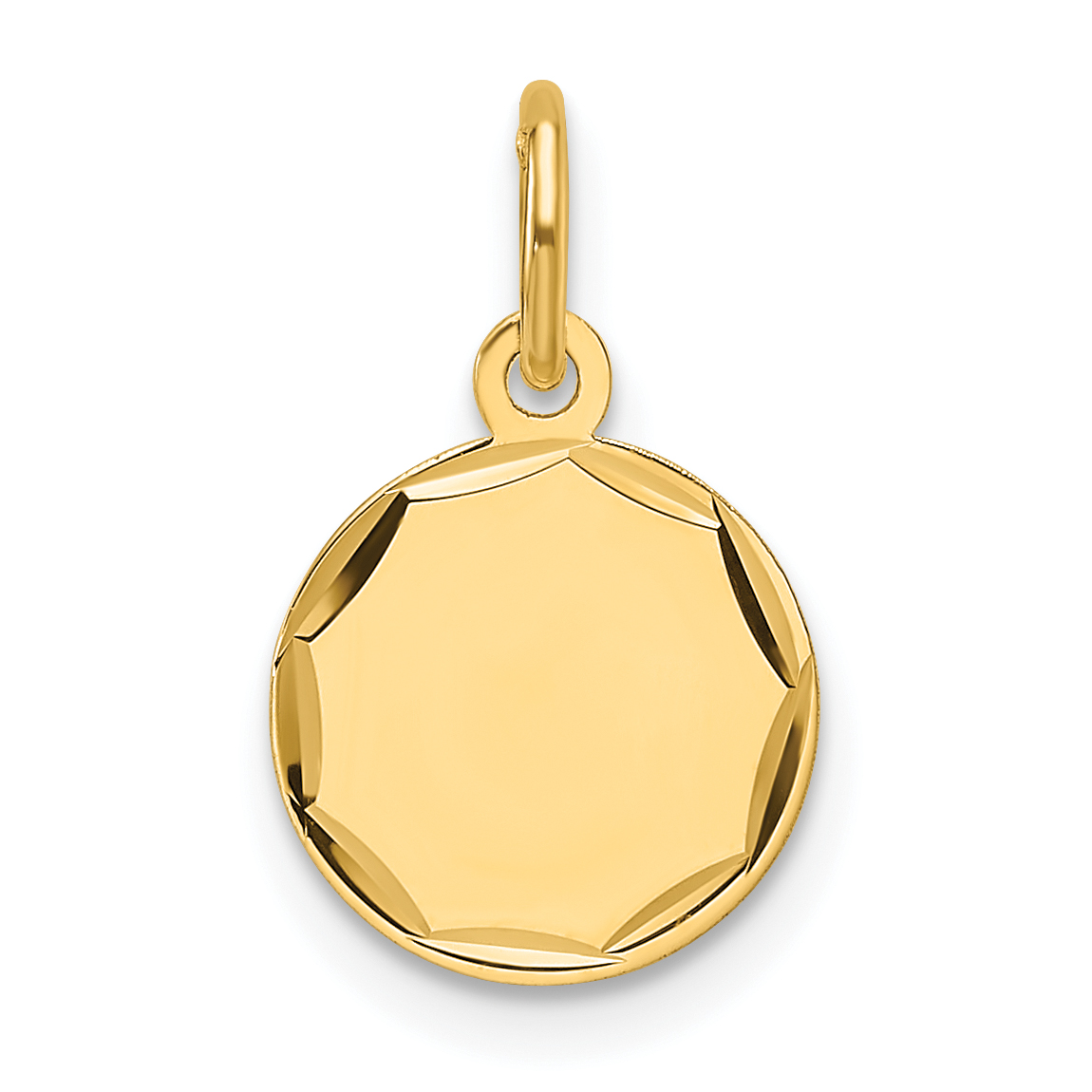 14k Etched .009 Gauge Engravable Round Disc Charm (XM676/09)