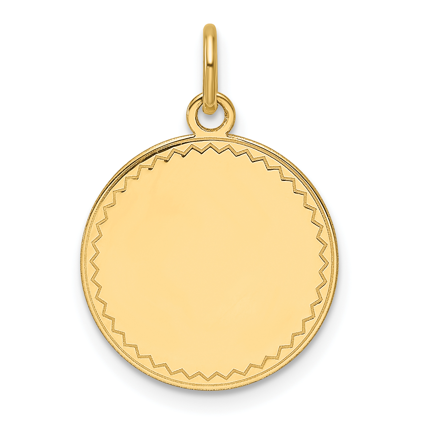 14k Plain .013 Gauge Engravable Round Disc Charm (XM679/13)