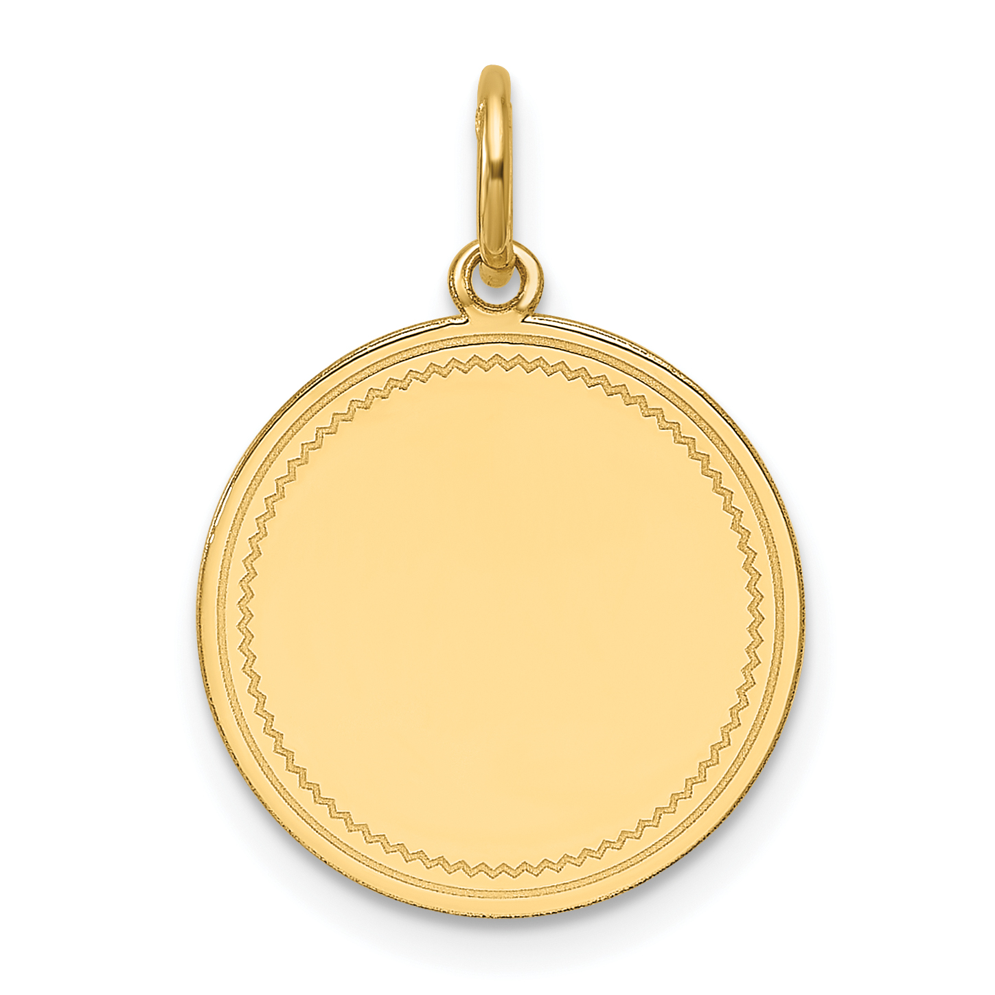 14k Plain .011 Gauge Engravable Round Disc Charm (XM680/11)