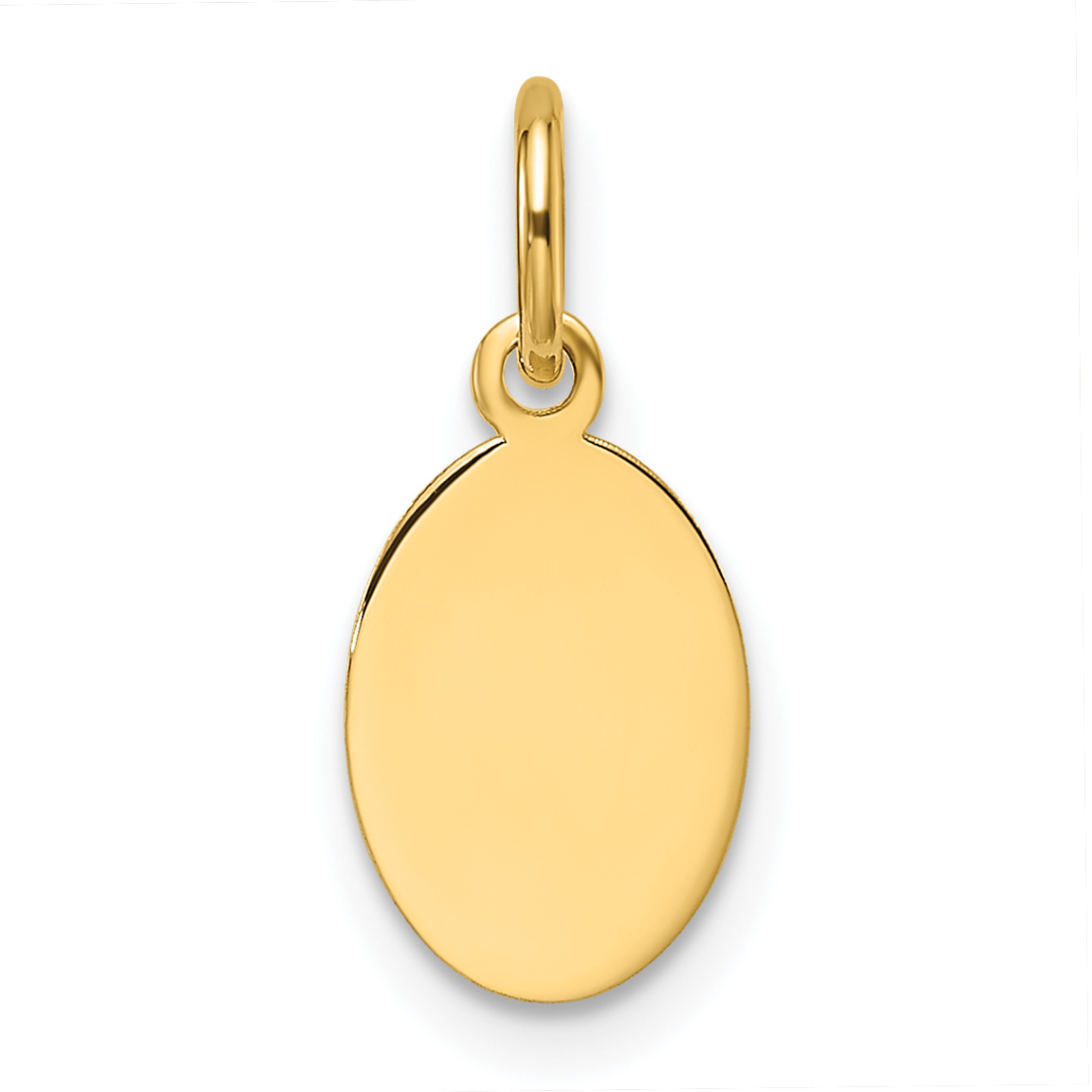 14k Plain .013 Gauge Engravable Oval Disc Charm (XM683/13)
