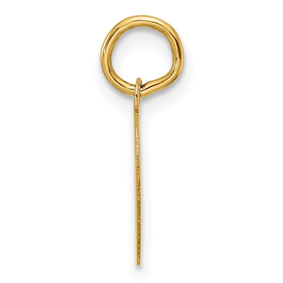 14k Plain .013 Gauge Engravable Oval 10x7mm Disc Charm