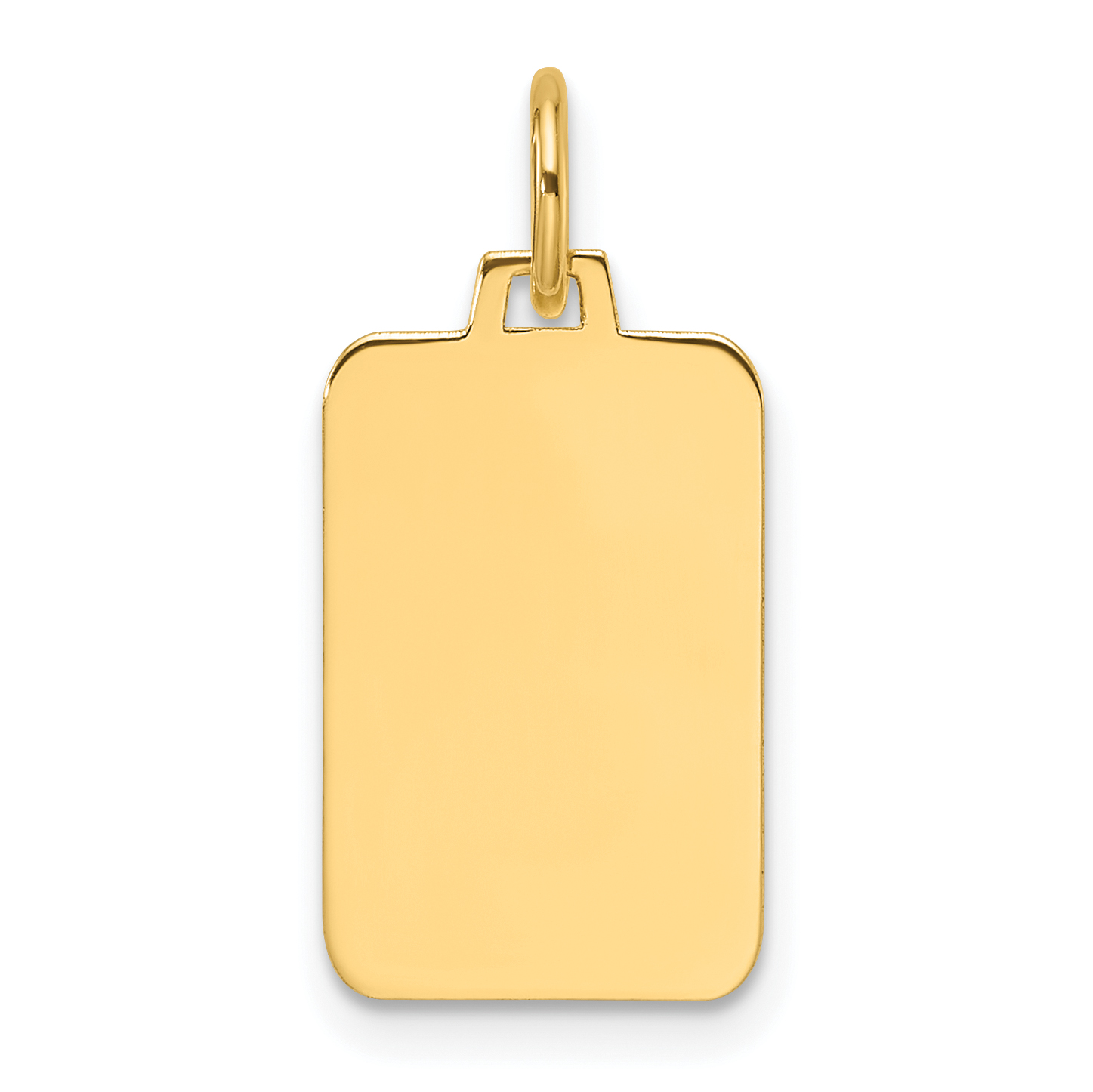 14k Plain .011 Gauge Engravable Rectangular Disc Charm (XM684/11)