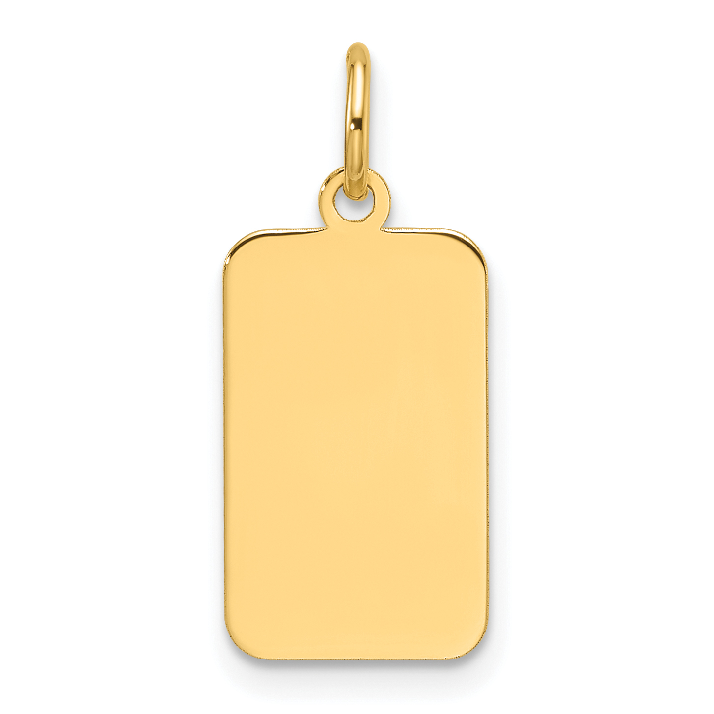 14k Plain .027 Gauge Engravable Rectangular Disc Charm (XM686/27)