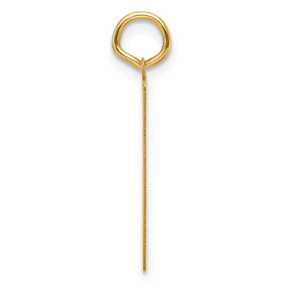 14k Patterned Sunburst with Diagonal Stripe .013 Gauge Engravable Rectangular 18x12mm Disc Charm