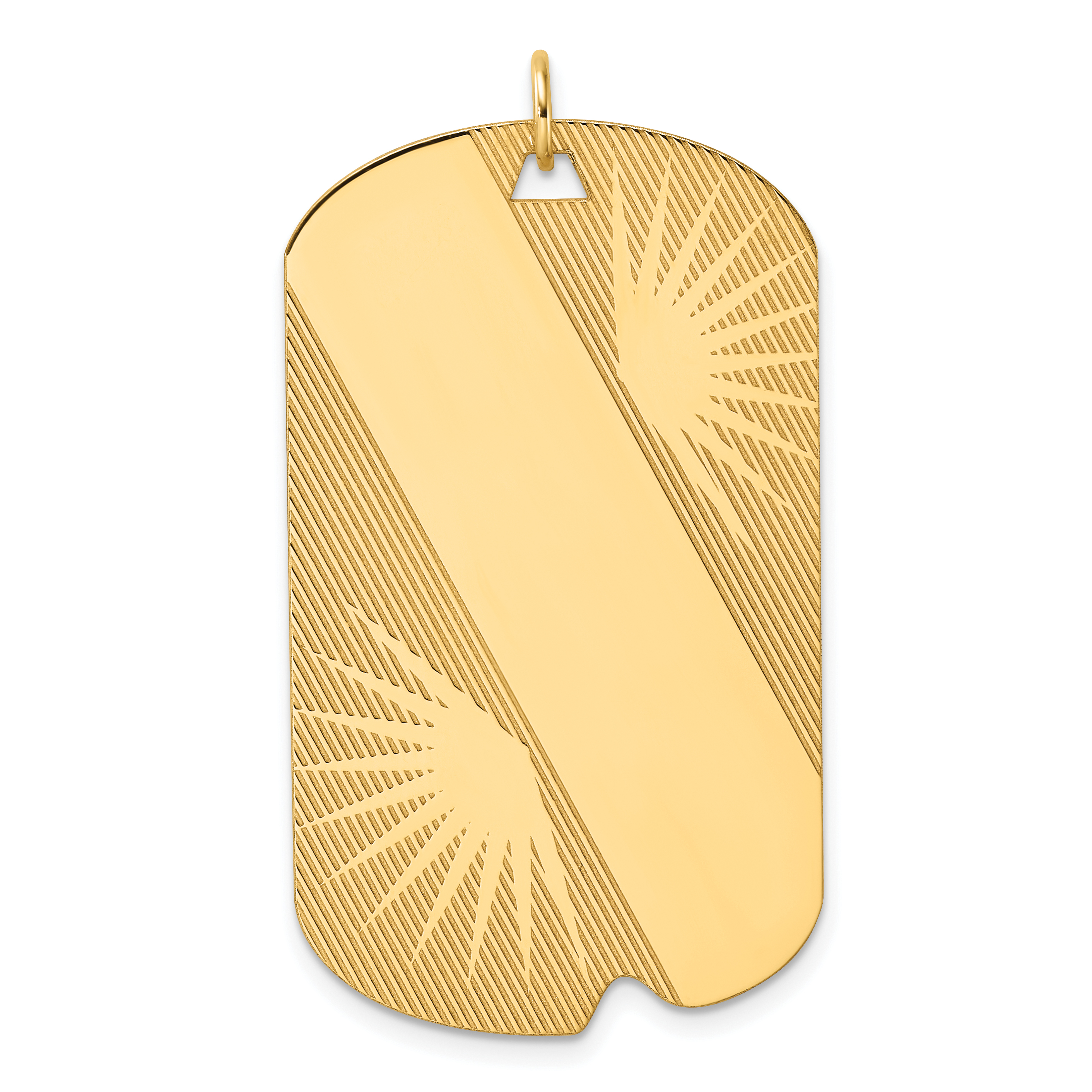 14k Patterned .018 Gauge Engravable Dog Tag Disc Charm (XM688/18)