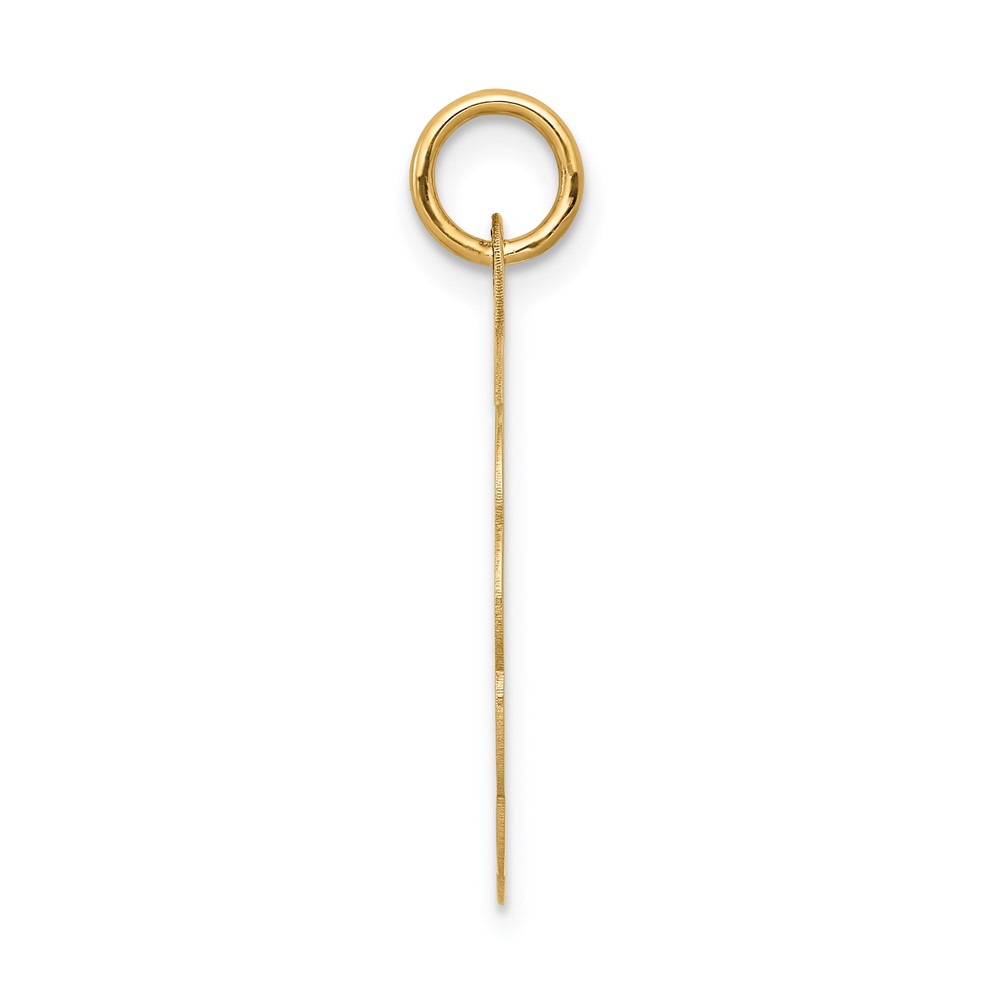 14k Boy Head on .013 Gauge Engravable Scalloped Disc Charm (XM69/13)