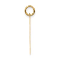 14K Yellow Gold Boy Head on.013 Gauge 18mm Engravable Scalloped Disc Charm view 2