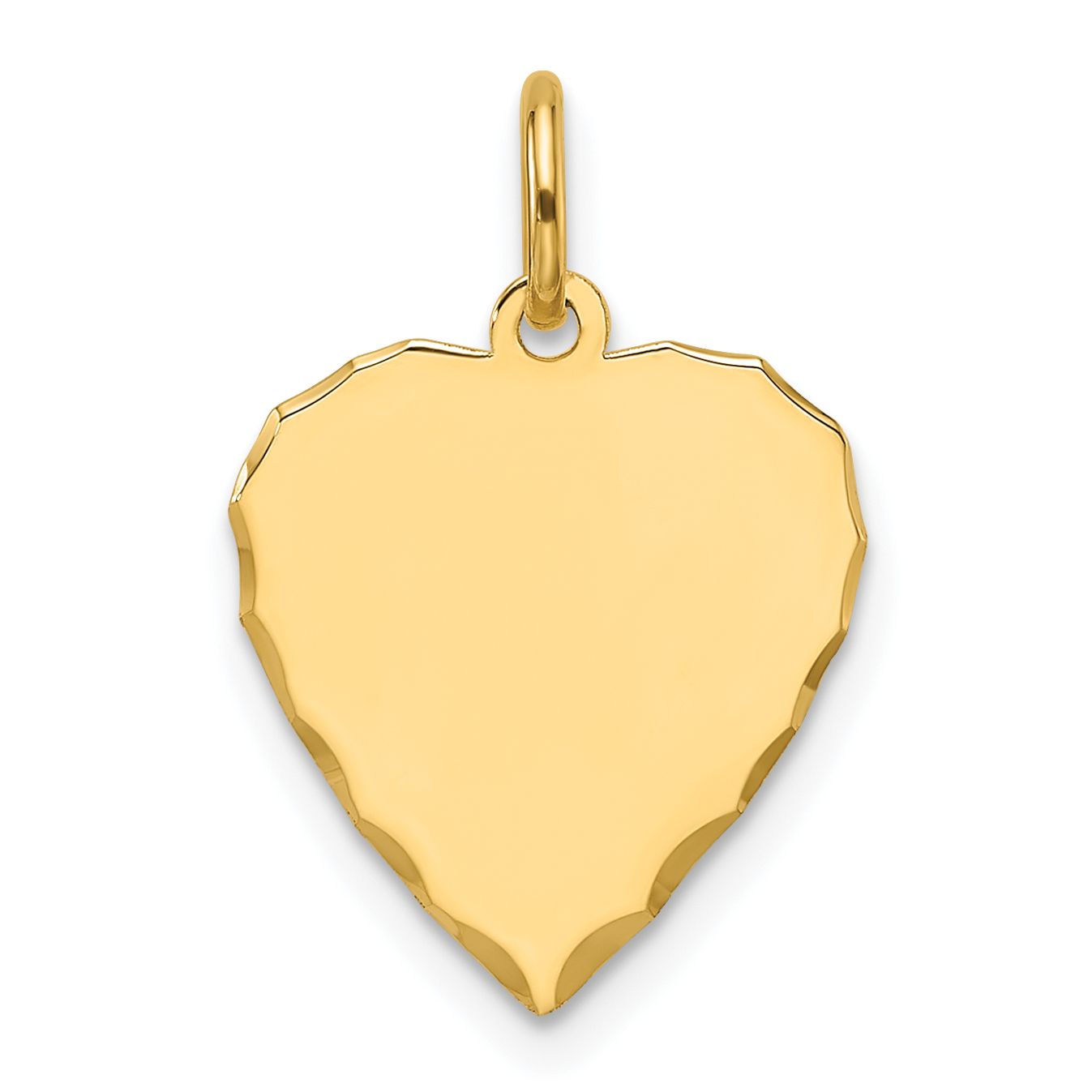 14k Etched .018 Gauge Engravable Heart Disc Charm (XM692/18)