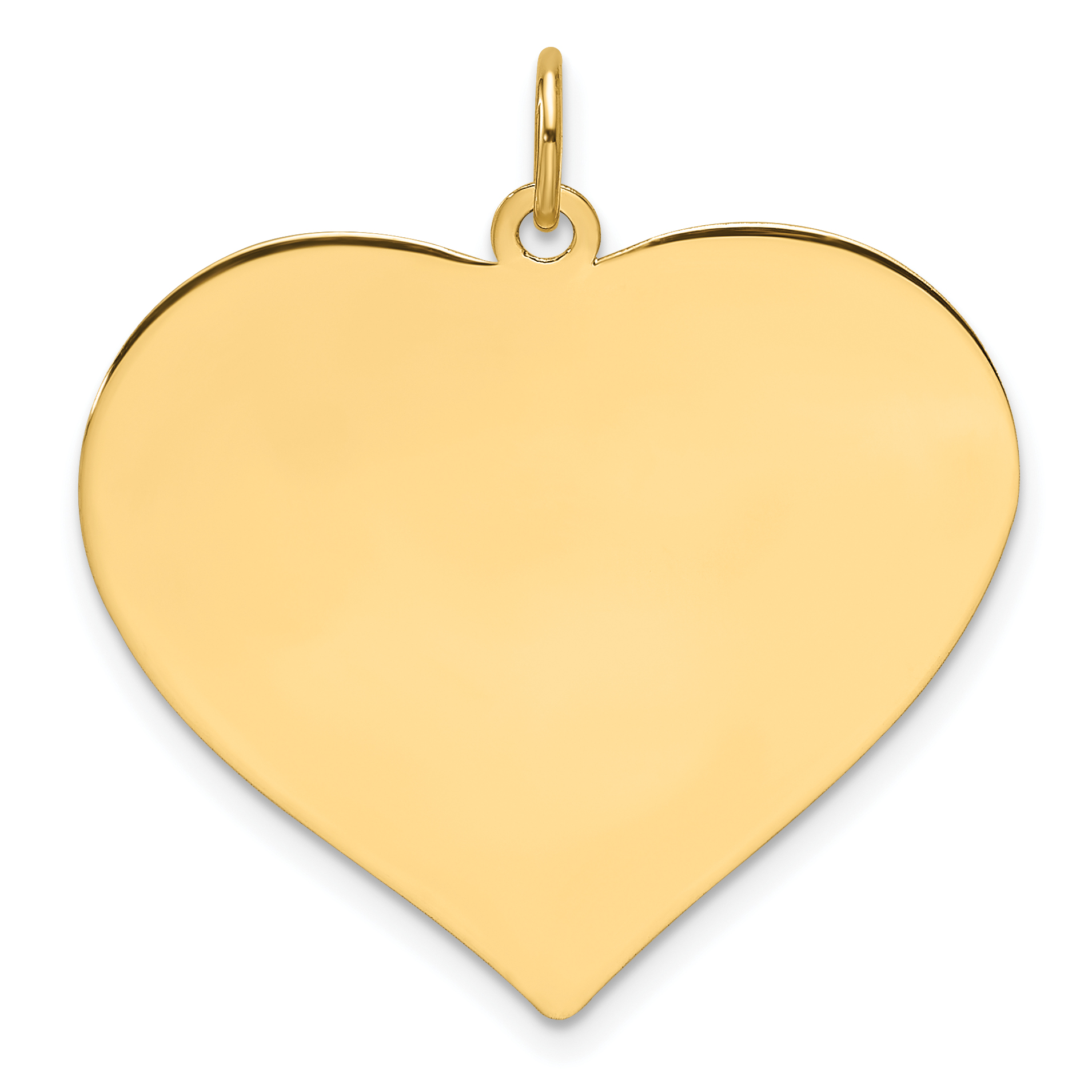 14k Plain .011 Gauge Engravable Heart Disc Charm (XM694/11)