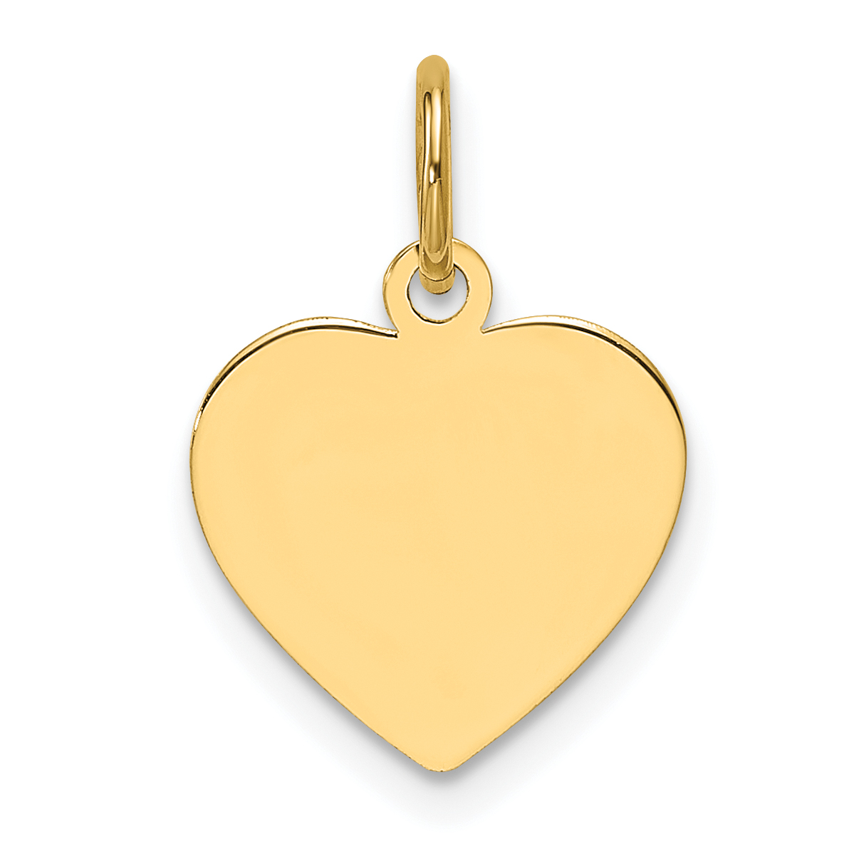 14k Plain .018 Gauge Engravable Heart Disc Charm (XM695/18)